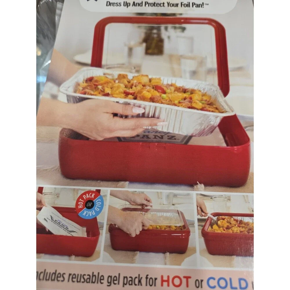 Fancy PANZ Premium White Aluminum Foil Pan Carrier Lid Hot Cold Pack BPA Free US